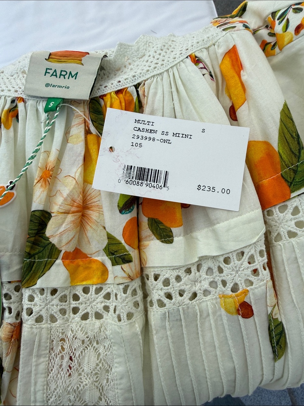 FARM Rio cashew citrus dress with Yellow-Orange Print - Picture 5 of 6